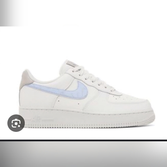 Nike Shoes - Nike Air Force 1 White and Light Blue